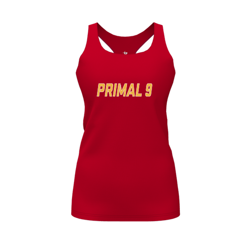 [CUS-DFW-RCBK-PER-RED-FYS-LOGO1] Racerback Tank Top (Female Youth S, Red, Logo 1)