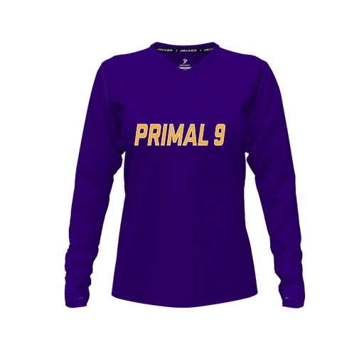 [CUS-DFW-TEES-CMF-VNK-LSL-PUR-FYXS-LOGO1] Comfort T-Shirt (Female Youth XS, Purple, V Neck, Logo 1, Long Sleeve)