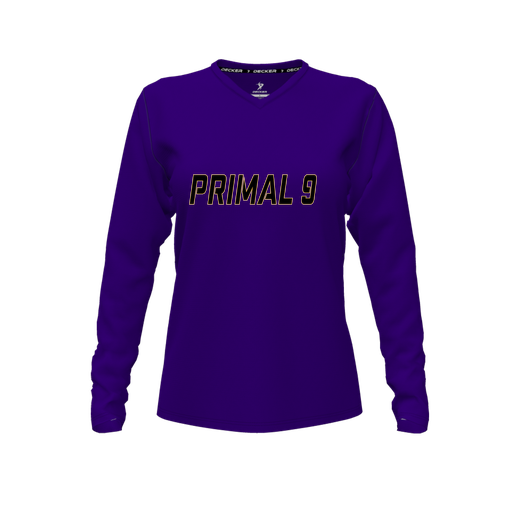 [CUS-DFW-TEES-CMF-VNK-LSL-PUR-FYXS-LOGO2] Comfort T-Shirt (Female Youth XS, Purple, V Neck, Logo 2, Long Sleeve)