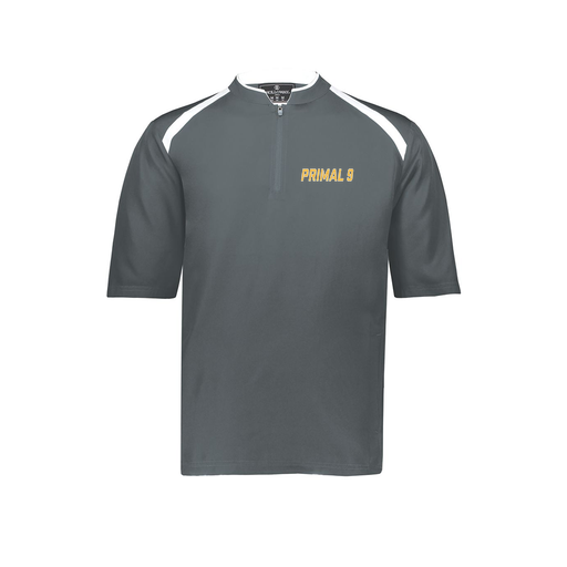 [229581-AS-GRY-LOGO1] Men's Dugout Short Sleeve Pullover (Adult S, Gray, Logo 1)