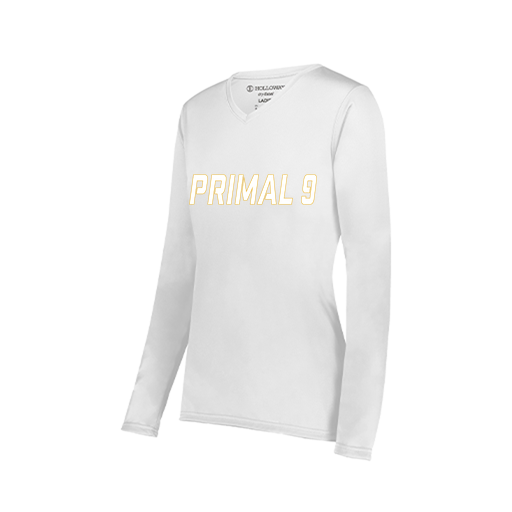 [222824.005.S-LOGO3] Ladies LS Smooth Sport Shirt (Female Adult S, White, Logo 3)